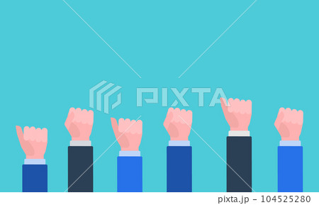 こぶしを掲げる背景 104525280