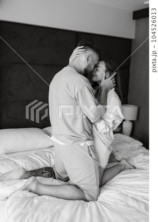 earlier morning bride and groom at home earlier morning bride and groom at home 104526013