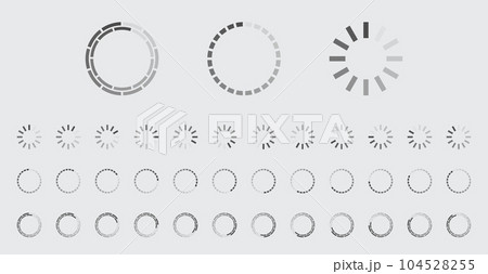 Circular Loading Buffering Icons Vector Set 104528255