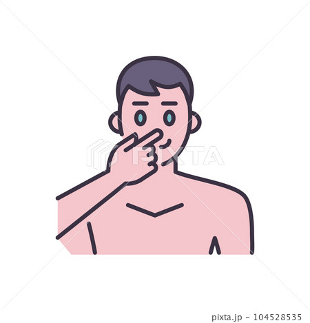 Avoid face touch related vector icon. 104528535