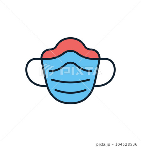 Medical mask related vector icon 104528536