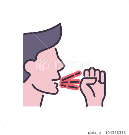 Cough related vector icon 104528538