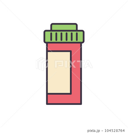 Pills Bottle Vector Icon 104528764