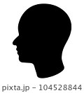 Human brain medical vector icon on white background. Human brain symbol. black and white Icon brain. 104528844