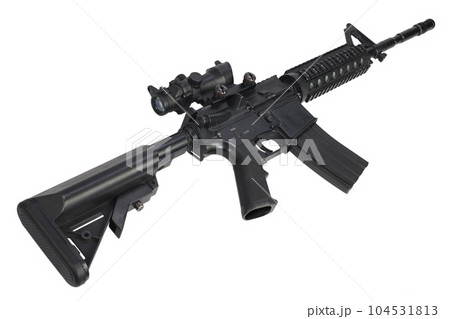 US Army carbine isolated on a white US Army carbine isolated on a white 104531813