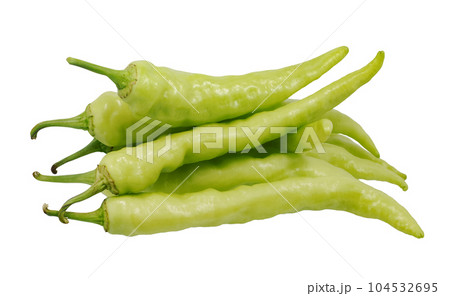 green chili pepper isolated on a white background 104532695