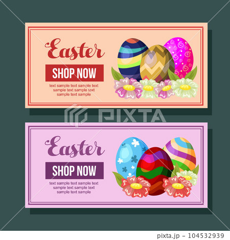 easter promo foliage egg seasonal 104532939