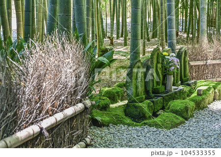 報国寺(鎌倉市)苔生す石仏 報国寺(鎌倉市)苔生す石仏 104533355