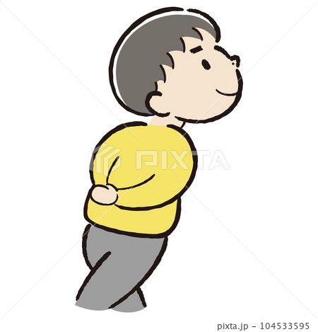 横向きの子供のイラスト 横向きの子供のイラスト 104533595