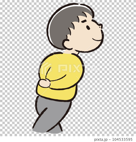 横向きの子供のイラスト 横向きの子供のイラスト 104533595