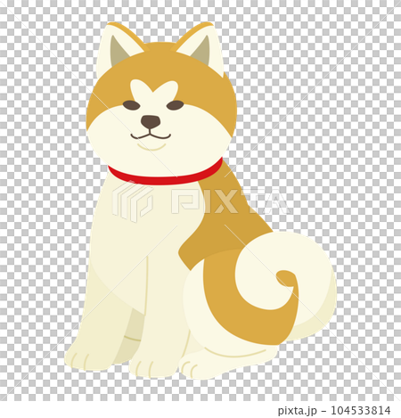 秋田犬のイラストのイラスト素材 [104533814] - PIXTA