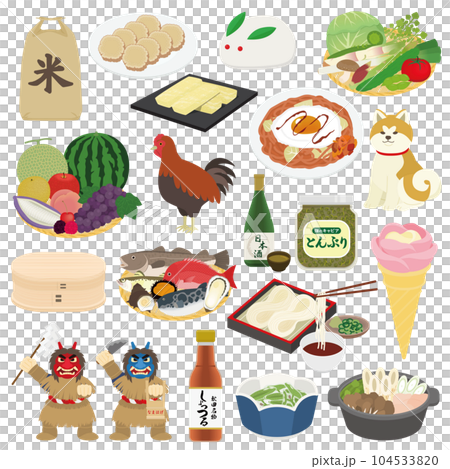 秋田縣特產插圖集 秋田縣特產插圖集 104533820