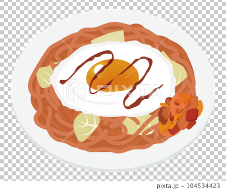 横手やきそばのイラスト 104534423