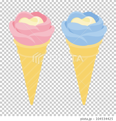 ババヘラアイスのイラスト 104534425