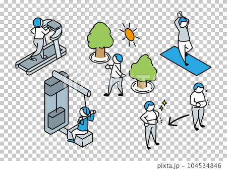 健康運動生活插畫集 健康運動生活插畫集 104534846