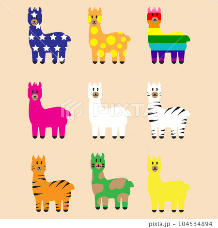 The alpaca vector bundle set for wildlife concept The alpaca vector bundle set for wildlife concept 104534894