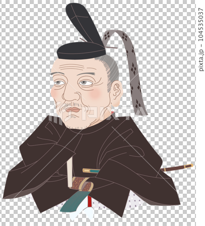 毛利秀元　肖像画デフォルメ 104535037