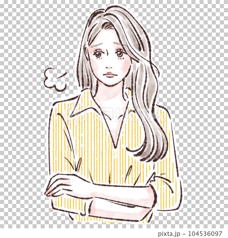 Female illustration material Female illustration material 104536097