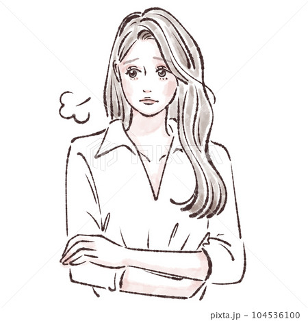 女性のイラスト素材 104536100