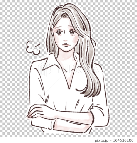 女性のイラスト素材 104536100