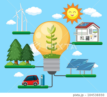 Green energy vector concept Green energy vector concept 104536930
