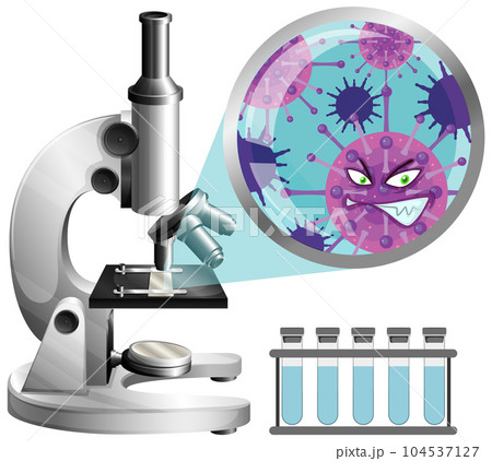 Microscope looking at germ Microscope looking at germ 104537127