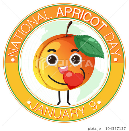 National Apricot Day Poster Design 104537137