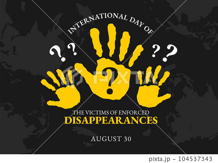 International Day of the Victims of Enforced Disappearances Vector Illustration on August 30 with Missing Person or Lost People Templates 104537343
