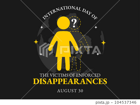 International Day of the Victims of Enforced Disappearances Vector Illustration on August 30 with Missing Person or Lost People Templates 104537346