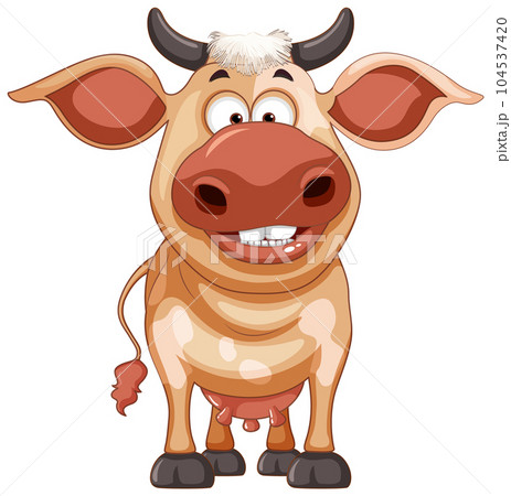 Cute cow cartoon character Cute cow cartoon character 104537420