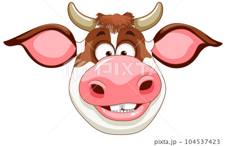 Cute cow face cartoon Cute cow face cartoon 104537423