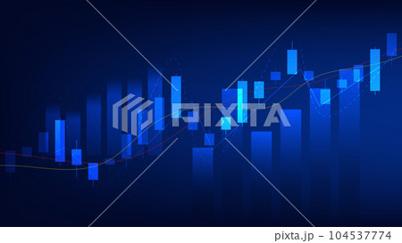 finance statistics background. candlesticks chart on dark screen. stock market and business investment concept finance statistics background. candlesticks chart on dark screen. stock market and business investment concept 104537774