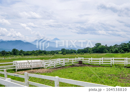 山梨県北杜市清里の牧場 104538810