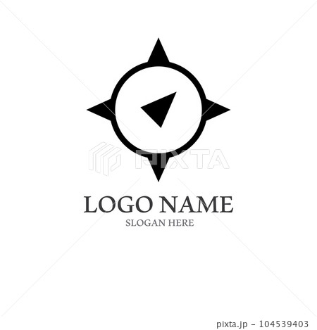 compass logo and symbol with vector concept illustration template 104539403