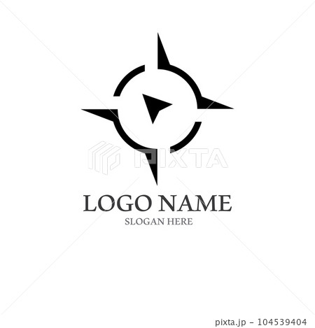 compass logo and symbol with vector concept illustration template 104539404