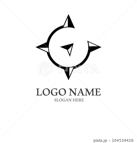 compass logo and symbol with vector concept illustration template 104539426