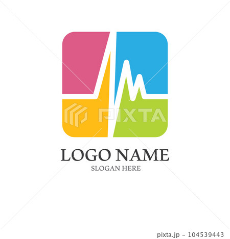 Heart beat logo or pulse line logo for medical medicine with modern vector illustration concept. 104539443
