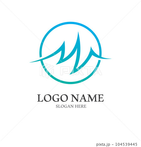 Heart beat logo or pulse line logo for medical medicine with modern vector illustration concept. 104539445