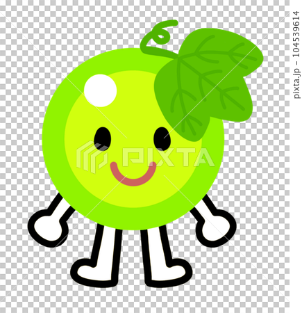 シンプルで可愛いマスカットのキャラクター マスコット イラスト 104539614