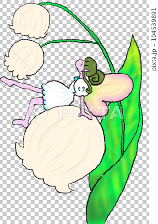 仙女坐在鈴蘭上思考 104539891