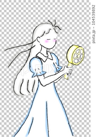 享受涼爽微風的女孩 104539892