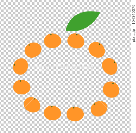 Simple mandarin orange (orange) frame Simple mandarin orange (orange) frame 104540079