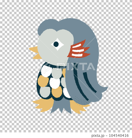 Amabie Loose and cute illustration material 104540416