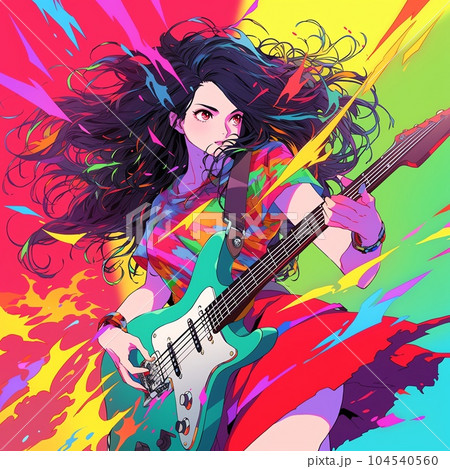 楽器を弾く女の子 | Generative AI 104540560