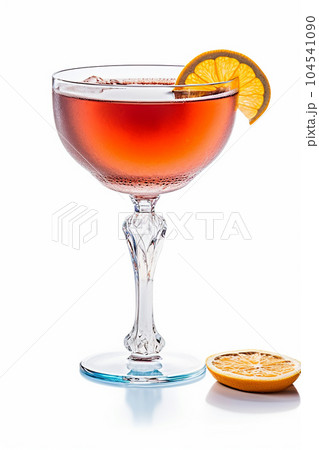Negroni cocktails on white background Negroni cocktails on white background 104541090
