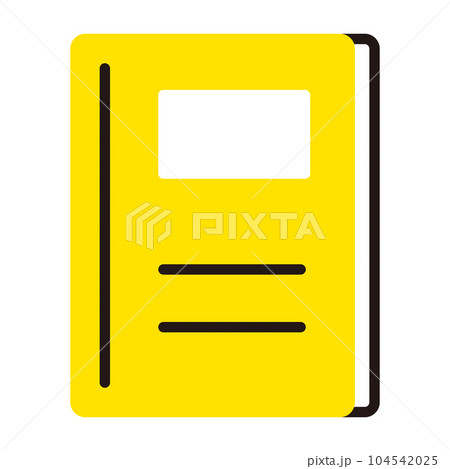 ノート・本・教科書・参考書／シンプルな文房具のベクターアイコン 104542025