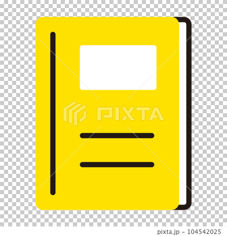 ノート・本・教科書・参考書／シンプルな文房具のベクターアイコン 104542025