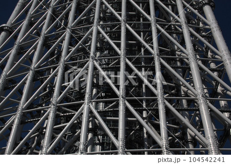 超高層建築物の複雑な制振構造の骨組み 104542241
