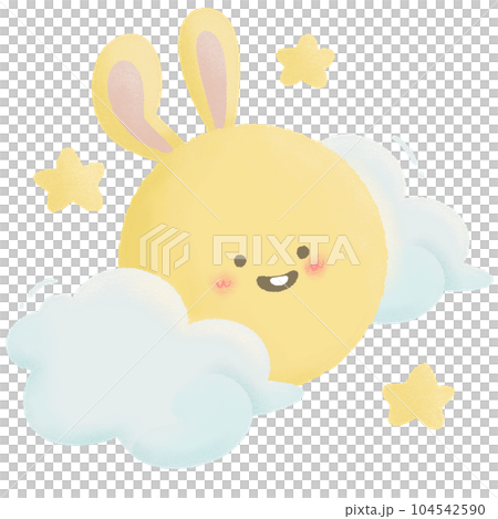 Moon rabbit festival  water colour cute illustration 104542590