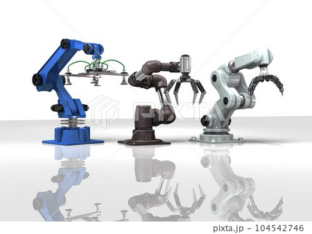 産業用ロボット　ロボットハンド　吸盤ロボット(3DCGイメージ) 104542746